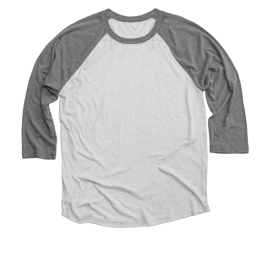 Premium Heather and Heather White 3/4 Sleeve Baseball Tee